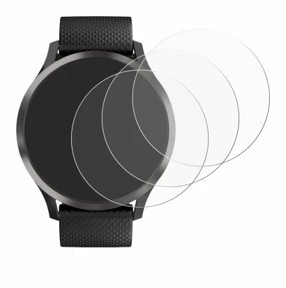 Imagen del dispositivo Garmin vivomove HR con una amplia variedad de protectores de pantalla.