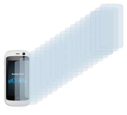 Imagen del dispositivo Unihertz Jelly Pro con una amplia variedad de protectores de pantalla.