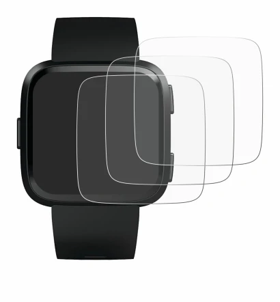 Imagen del dispositivo Fitbit Versa con una amplia variedad de protectores de pantalla.