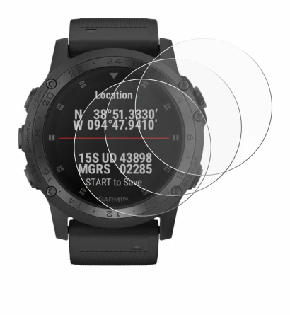 Imagen del dispositivo Garmin Tactix Charlie con una amplia variedad de protectores de pantalla.