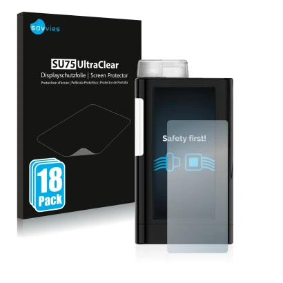 Parte frontal de un envase de producto con el logotipo de la marca Savvies. Al lado se muestra el dispositivo Mylife YpsoPump 