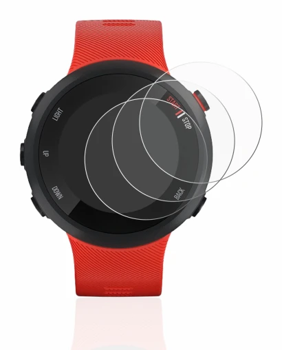 Imagen del dispositivo Garmin Forerunner 45 con una amplia variedad de protectores de pantalla.