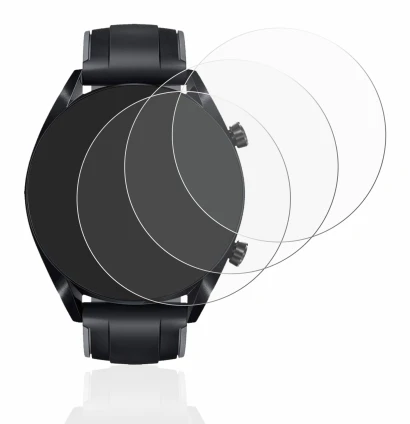 Imagen del dispositivo Huawei Watch GT 2 (46 mm) con una amplia variedad de protectores de pantalla.