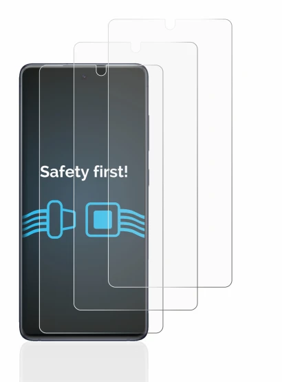 Imagen del dispositivo Samsung Galaxy S20 FE con una amplia variedad de protectores de pantalla.