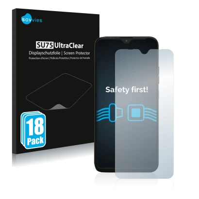 Parte frontal de un envase de producto con el logotipo de la marca Savvies. Al lado se muestra el dispositivo Gigaset GS4 con 