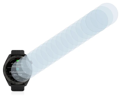 Imagen del dispositivo Garmin Approach S42 con una amplia variedad de protectores de pantalla.