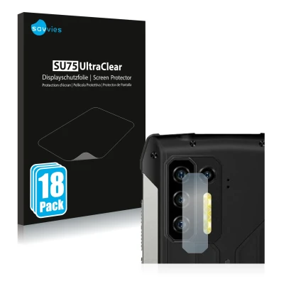 Parte frontal de un envase de producto con el logotipo de la marca Savvies. Al lado se muestra el dispositivo Ulefone Power Ar