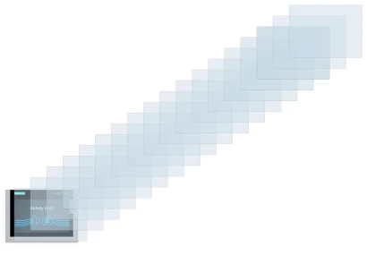 Imagen del dispositivo Siemens Simatic HMI TP700 Comfort con una amplia variedad de protectores de pantalla.