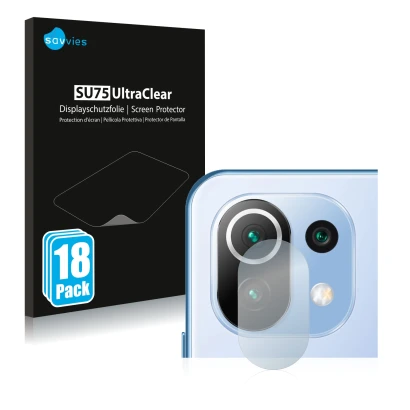 Parte frontal de un envase de producto con el logotipo de la marca Savvies. Al lado se muestra el dispositivo Xiaomi 11 Lite 5