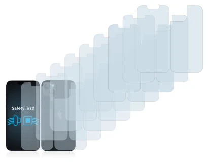 Imagen del dispositivo Apple iPhone 14 (Frontal+Trasero) con una amplia variedad de protectores de pantalla.