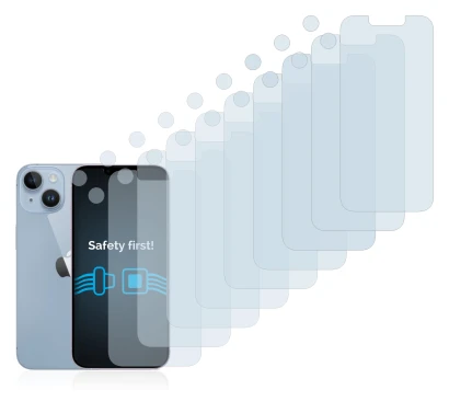 Imagen del dispositivo Apple iPhone 14 (Frontal+Cámara) con una amplia variedad de protectores de pantalla.