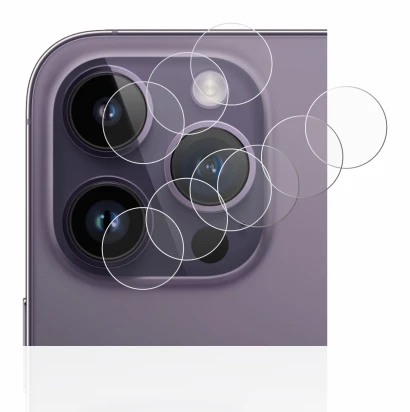 Imagen del dispositivo Apple iPhone 14 Pro (SÓLO Cámara) con una amplia variedad de protectores de pantalla.