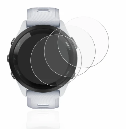 Imagen del dispositivo Garmin Forerunner 265 (46 mm) con una amplia variedad de protectores de pantalla.