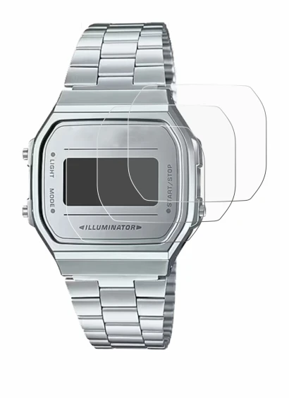 Imagen del dispositivo Casio A168WEM-7EF con una amplia variedad de protectores de pantalla.