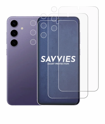Imagen del dispositivo Samsung Galaxy S24 Plus (Frontal+Cámara) con una amplia variedad de protectores de pantalla.