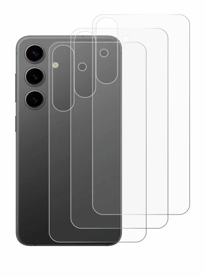 Imagen del dispositivo Samsung Galaxy S24 Plus (Trasero) con una amplia variedad de protectores de pantalla.