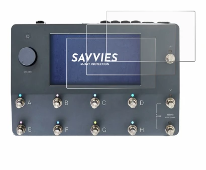 Imagen del dispositivo Neural DSP Quad Cortex con una amplia variedad de protectores de pantalla.