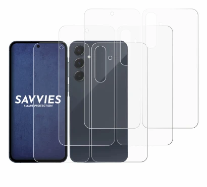 Imagen del dispositivo Samsung Galaxy A35 5G (Frontal+Trasero) con una amplia variedad de protectores de pantalla.