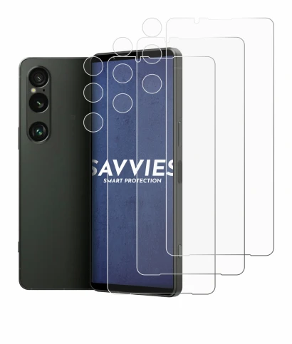 Imagen del dispositivo Sony Xperia 1 VI (Frontal+Cámara) con una amplia variedad de protectores de pantalla.