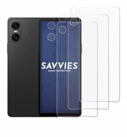 Imagen del dispositivo Sony Xperia 10 VI (Frontal+Cámara) con una amplia variedad de protectores de pantalla.