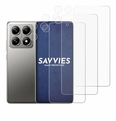 Imagen del dispositivo Xiaomi 14T Pro (Frontal+Cámara) con una amplia variedad de protectores de pantalla.