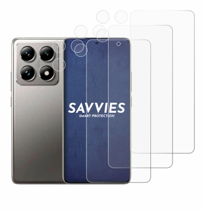 Imagen del dispositivo Xiaomi 14T (Frontal+Cámara) con una amplia variedad de protectores de pantalla.