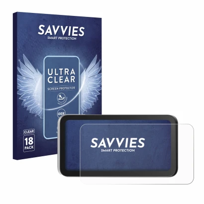 Parte frontal de un envase de producto con el logotipo de la marca Savvies. Al lado se muestra el dispositivo Einstar VEGA con