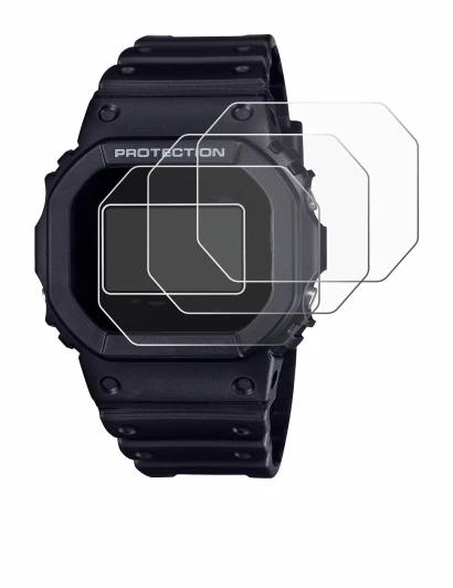 Imagen del dispositivo Casio G-Shock DW-5600RL-1 con una amplia variedad de protectores de pantalla.
