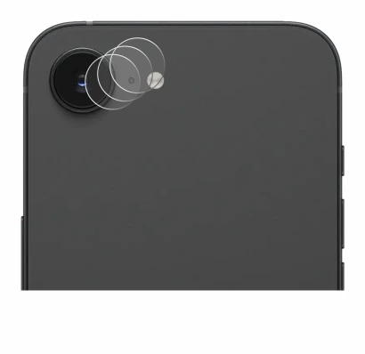 Imagen del dispositivo Apple iPhone 16e (SÓLO Cámara) con una amplia variedad de protectores de pantalla.