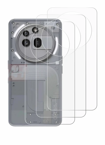 Imagen del dispositivo Nothing Phone (3a) Pro (Trasero) con una amplia variedad de protectores de pantalla.