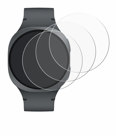 Imagen del dispositivo Samsung Galaxy Watch 8 (40 mm) con una amplia variedad de protectores de pantalla.