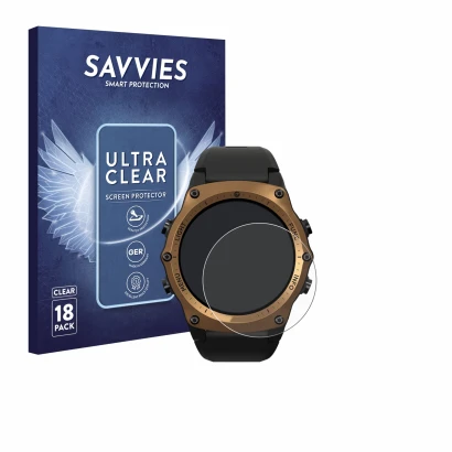 Parte frontal de un envase de producto con el logotipo de la marca Savvies. Al lado se muestra el dispositivo Shearwater Teric