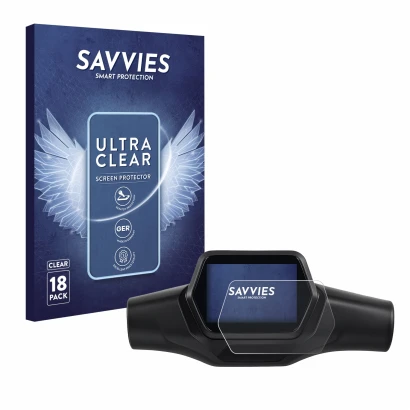 Parte frontal de un envase de producto con el logotipo de la marca Savvies. Al lado se muestra el dispositivo Segway Ninebot Z