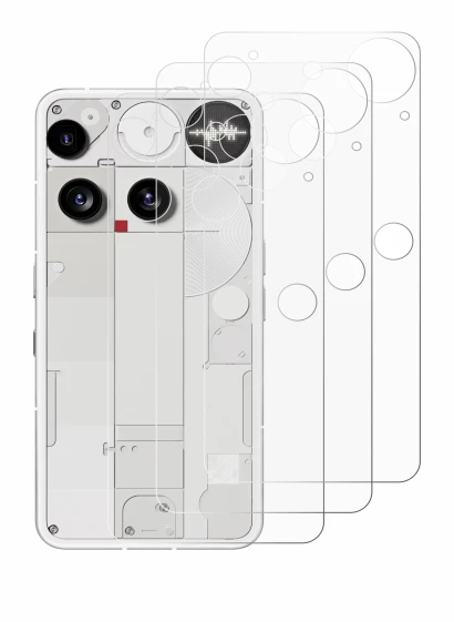 Imagen del dispositivo Nothing Phone (3) (Trasero) con una amplia variedad de protectores de pantalla.