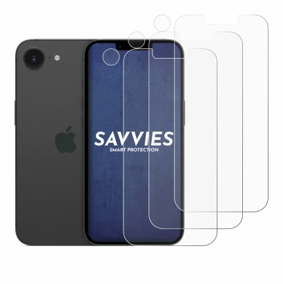 Imagen del dispositivo Apple iPhone 17e (Frontal+Cámara) con una amplia variedad de protectores de pantalla.