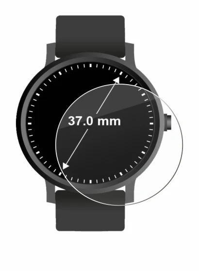 Imagen del dispositivo Relojes (Circular, ø: 37 mm) con una amplia variedad de protectores de pantalla.