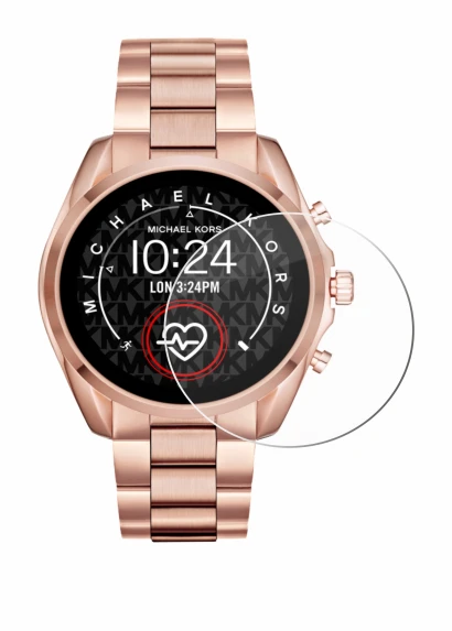 Imagen del dispositivo Michael Kors Access Bradshaw 2 con una amplia variedad de protectores de pantalla.