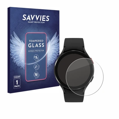 Parte frontal de un envase de producto con el logotipo de la marca Savvies. Al lado se muestra el dispositivo Samsung Galaxy W