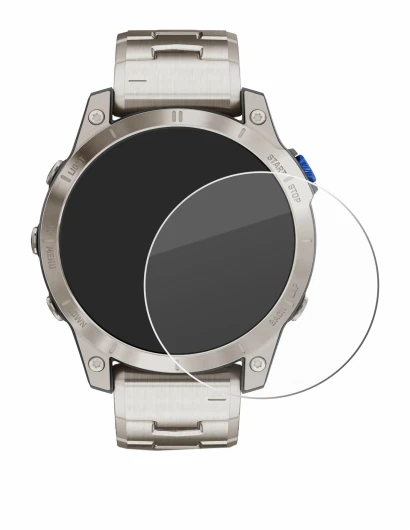 Imagen del dispositivo Garmin D2 Mach 1 con una amplia variedad de protectores de pantalla.