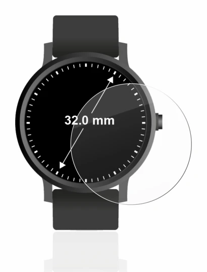 Imagen del dispositivo Relojes (Circular, ø: 32 mm) con una amplia variedad de protectores de pantalla.