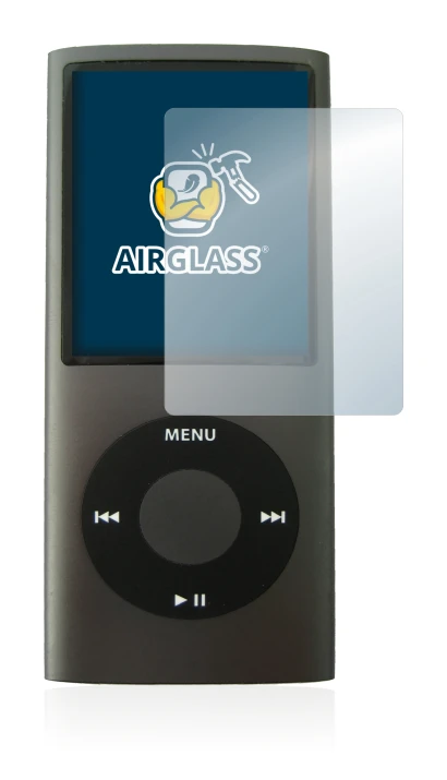 Imagen del dispositivo Apple iPod nano (4a Gen.) con una amplia variedad de protectores de pantalla.