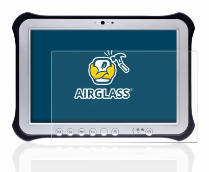 Imagen del dispositivo Panasonic Toughpad FZ-G1 con una amplia variedad de protectores de pantalla.