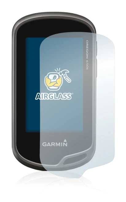 Imagen del dispositivo Garmin Oregon 650t con una amplia variedad de protectores de pantalla.