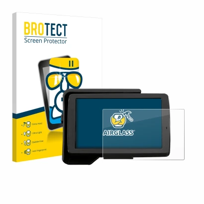 Parte frontal de un envase de producto con el logotipo de la marca BROTECT. Al lado se muestra el dispositivo BMW R 1200 GS 20