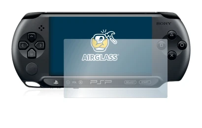 Imagen del dispositivo Sony PSP 2000 con una amplia variedad de protectores de pantalla.