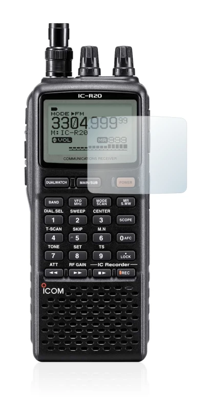Imagen del dispositivo Icom IC-R20 con una amplia variedad de protectores de pantalla.