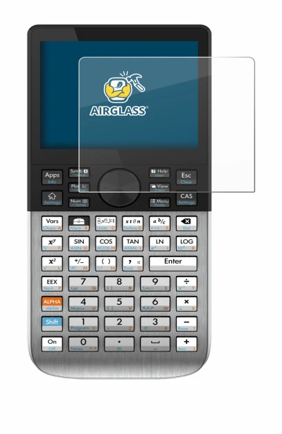 Imagen del dispositivo HP Prime con una amplia variedad de protectores de pantalla.