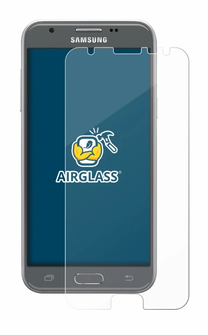 Imagen del dispositivo Samsung Galaxy J3 2017 con una amplia variedad de protectores de pantalla.