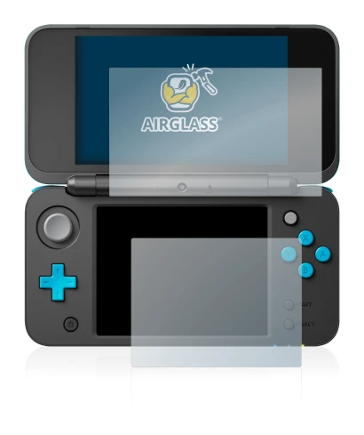 Imagen del dispositivo Nintendo 2DS XL con una amplia variedad de protectores de pantalla.