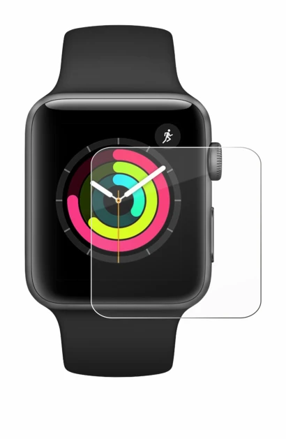 Imagen del dispositivo Apple Watch Series 3 (42 mm) con una amplia variedad de protectores de pantalla.